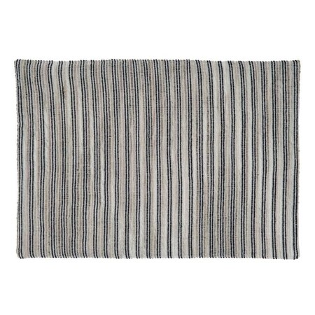 Saro Lifestyle SARO 837.BW1420B Table Placemats with Corded Line Design - Set of 4 837.BW1420B